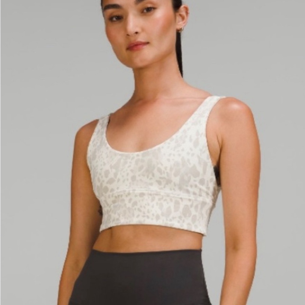 Lululemon align reversible bra cheetah camo antique white multi